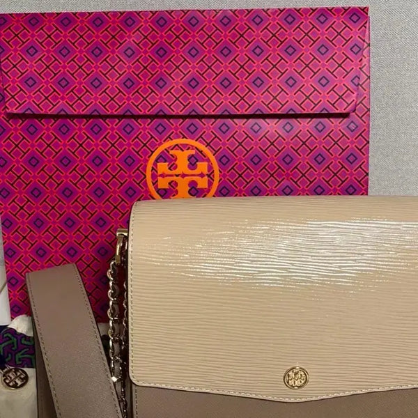 [BUNJANG] Tory Burch Robinson Convertible Shoulder Chain Bag Beige / 새상품토리버치 로빈슨 컨버터블 숄더 체인백 베이지 정품