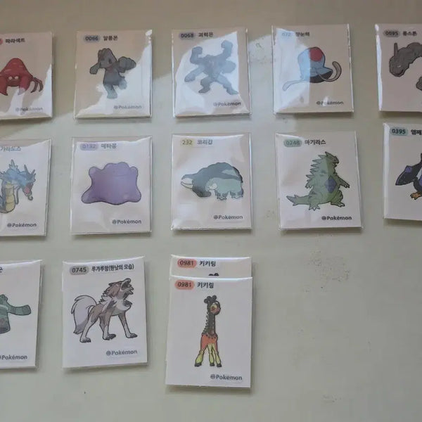 [BUNJANG] Pokemon Bread Stickers Bundle Set (14 pcs) / 포켓몬빵 띠부씰 14장 일괄