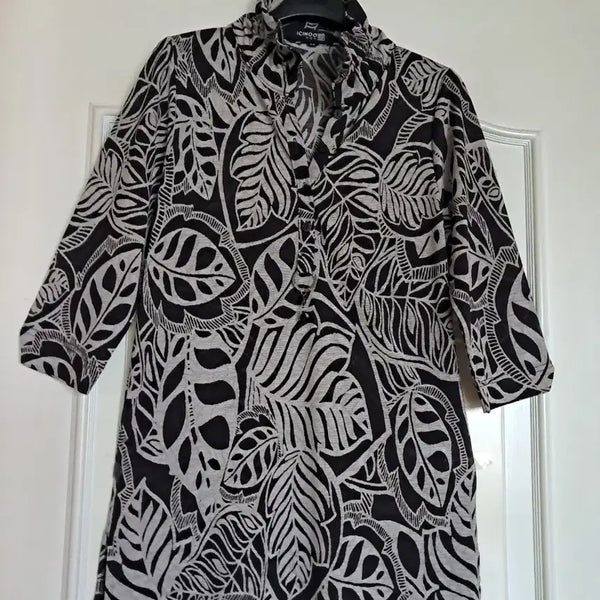 [BUNJANG] Lee Shin Woo Leaf Pattern Blouse / 이신우 패턴 블라우스