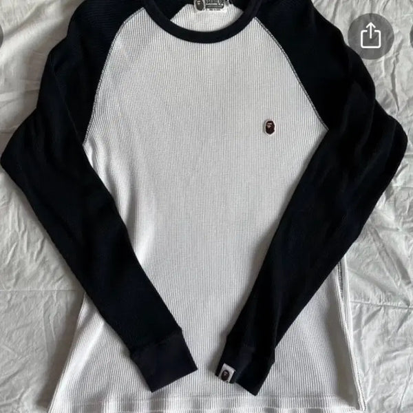 [BUNJANG] Bape Waffle Cut Sew T-Shirt / Bape 와플 컷소우