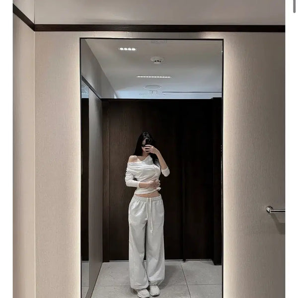 [BUNJANG] Melos Training Pants (White Melange) / 새상품 구즈 제작 멜로즈 트레이닝pt ( 백멜란지)