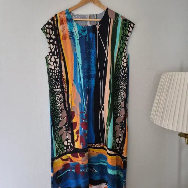 [BUNJANG] Diastory Sleeveless Pattern Dress / [디아스토리]패턴 민소매 원피스 화려한 색감