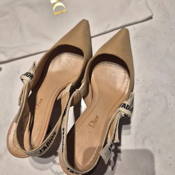 [BUNJANG] Dior J'Adior Slingback Pumps Beige Size 35 / 디올 J'ADIOR 슬링백 펌프스 베이지 35d사이즈