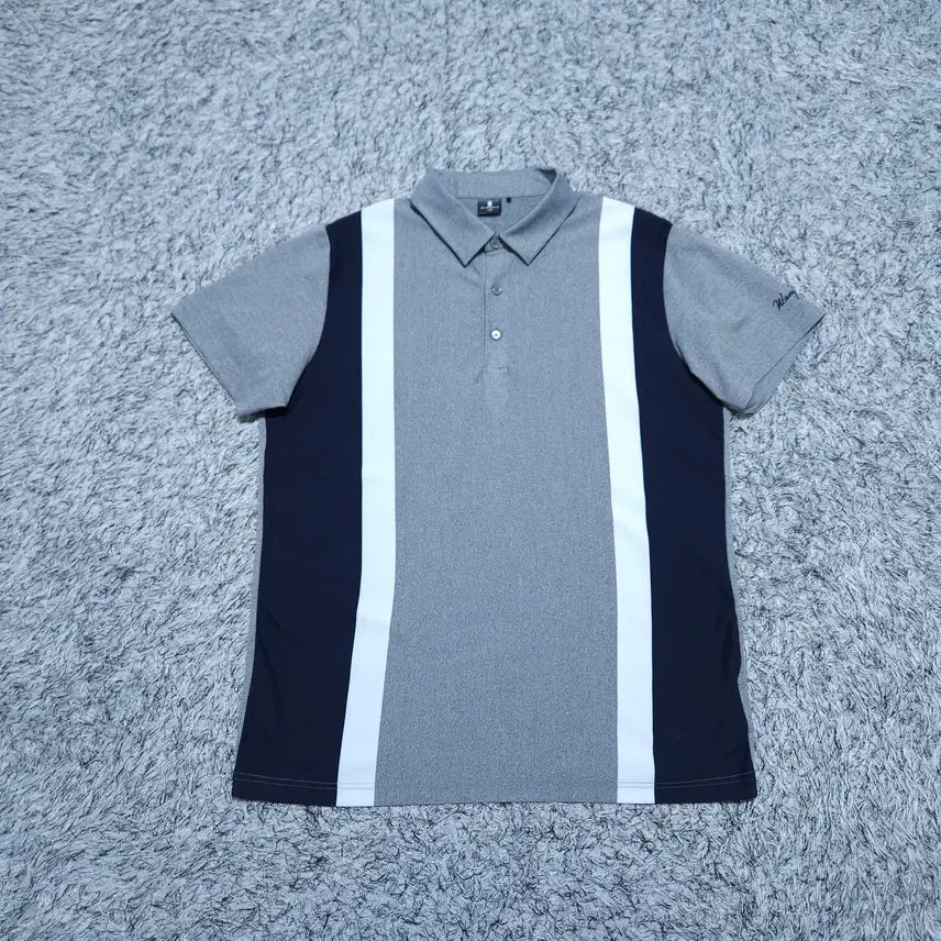 [BUNJANG] WAAC Men's Cool Fabric Short-Sleeve Polo Shirt / 와이드앵글)105 남자 쿨원단 반팔카라티 / 왕눈이샵