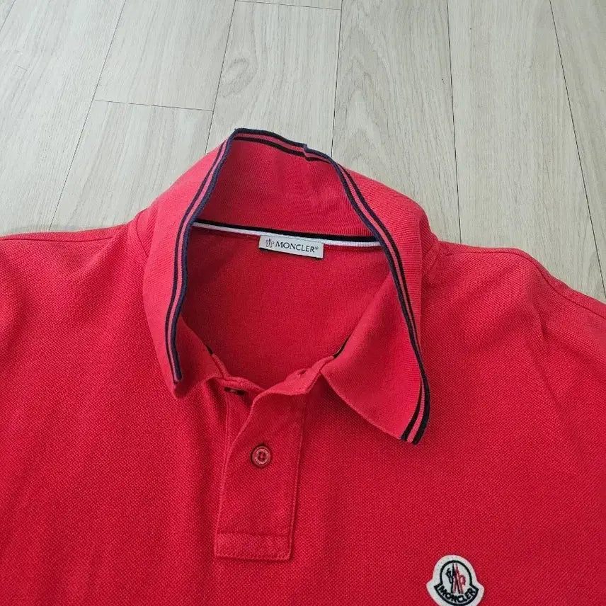 [BUNJANG] Moncler Red Polo T-Shirt XXL / 몽클레어 레드 폴로 티셔츠 XXL
