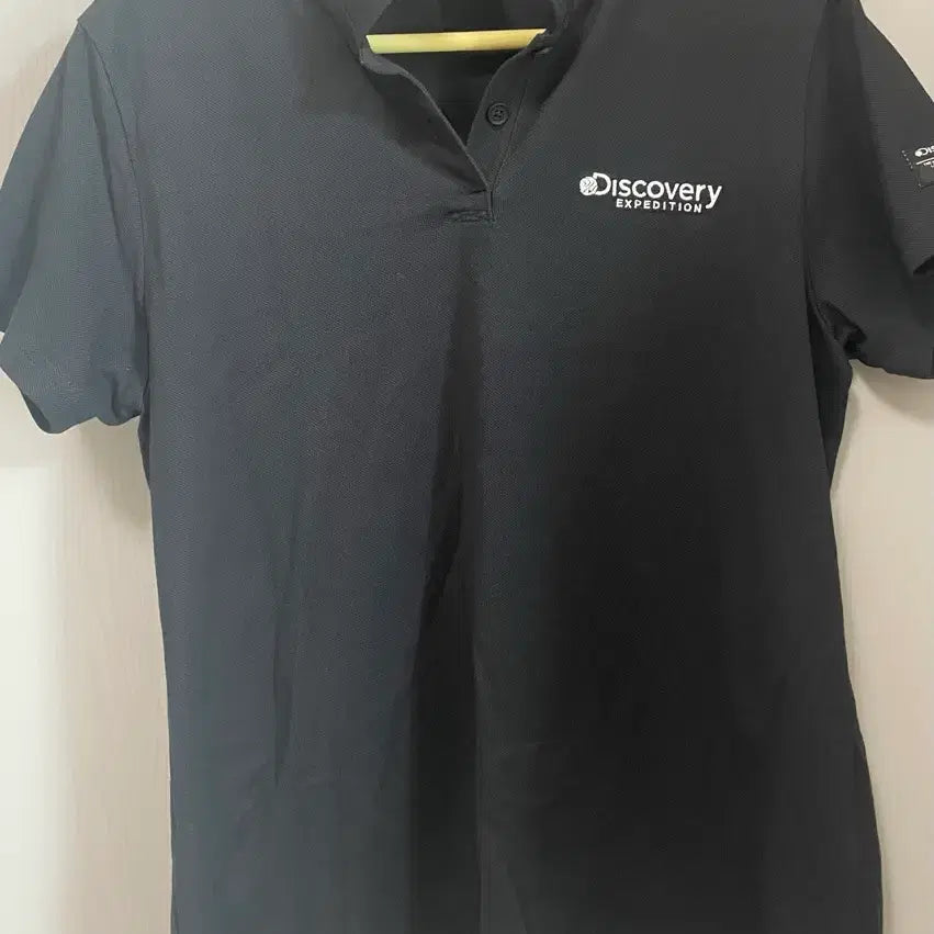 [BUNJANG] Discovery Black Women's Short Sleeve Polo T-Shirt / 디스커버리 블랙 반팔 카라 티셔츠 (새 상품)