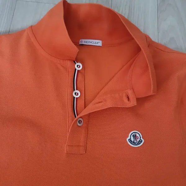 [BUNJANG] Moncler Orange Polo Shirt Size S / 몽클레어 오렌지색 폴로셔츠 S