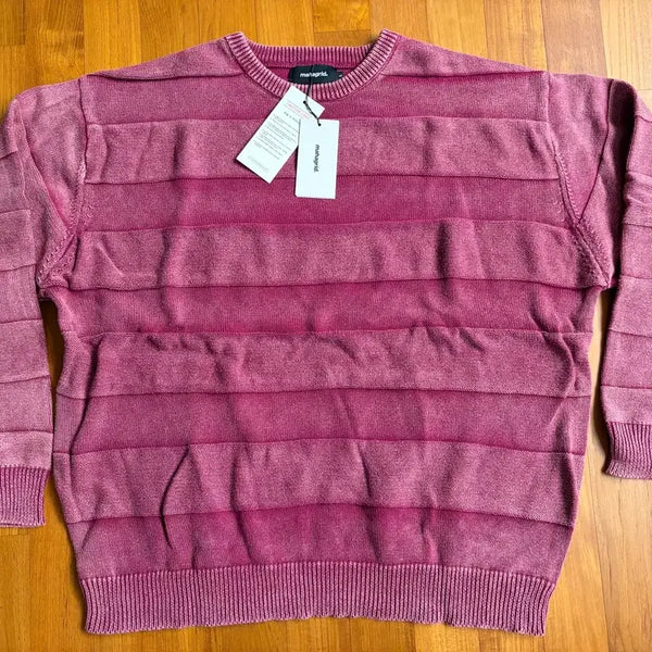 [BUNJANG] Mahagrid Pink Stripe Knit (L) New / (L) 마하그리드 핑크 스트라이프 니트 새상품