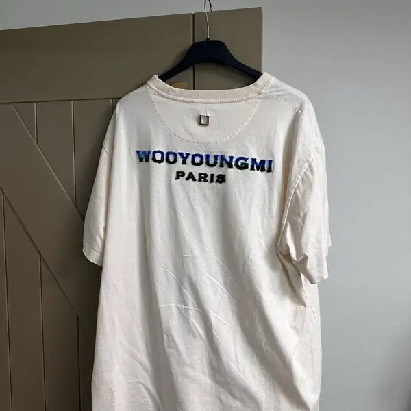 [BUNJANG] Wooyoungmi Back Logo Fudgy Short Sleeve T-Shirt Size 50 / 우영미 백로고 퍼지 반팔티 50사이즈