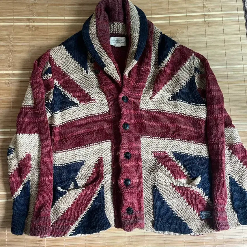 [BUNJANG] Polo Denim & Supply Union Jack Shawl Cardigan M / 폴로 데님앤서플라이 영국성조기 숄가디건 M