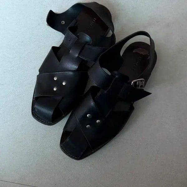 [BUNJANG] Lemaire Leather Sandals Black Size 44 / 르메르 샌들 44사이즈 블랙
