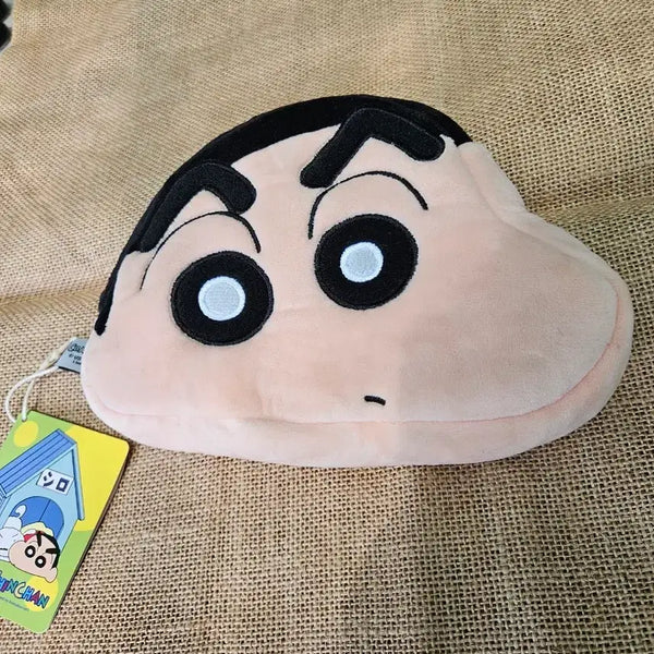 [BUNJANG] Crayon Shin-chan Face Pouch Plush Pencil Case / 짱구 얼굴 파우치 인형 봉제필통