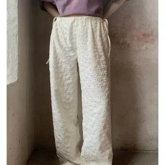 [BUNJANG] Floral Pattern Pants / 꽃무늬바지