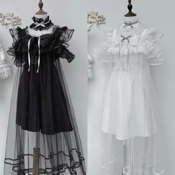 [BUNJANG] Yangsang Hyung Jirei Byulbam Organza Camisole Dress / 양산형 지뢰계 별밤 오간자 캐미솔 드레스