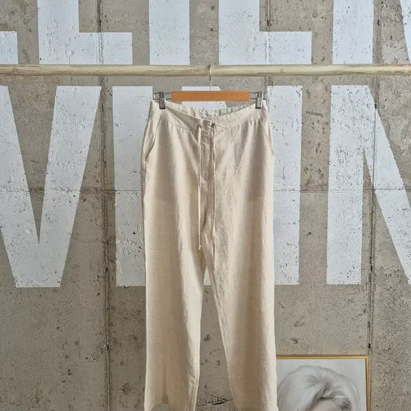 [BUNJANG] Linen Wide Fit Basic Pants / 린넨 와이드기본핏 팬츠