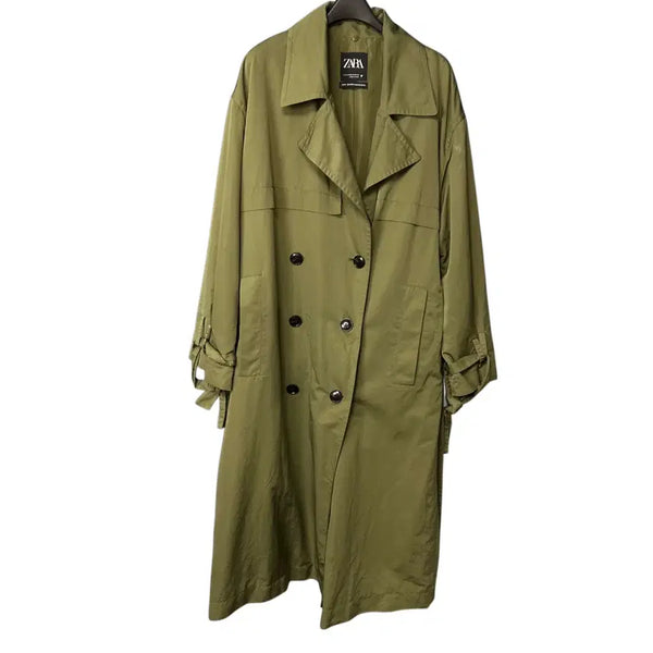 [BUNJANG] Zara Women's Khaki Trench Coat / S-M 자라 여성 카키 트렌치 코트