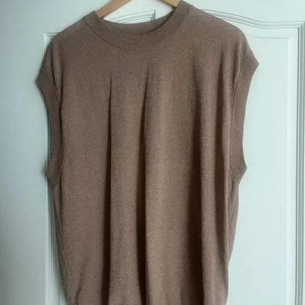 [BUNJANG] Document Knit Vest Brown L / 도큐먼트 니트베스트 브라운 L