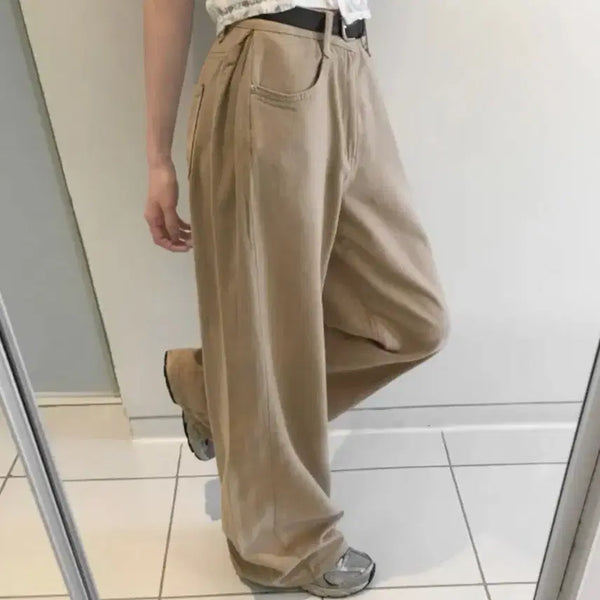 [BUNJANG] HININEK Folding Wide Long Pants Summer Version / 히니크 폴딩 와이드 롱 팬츠 여름 버전