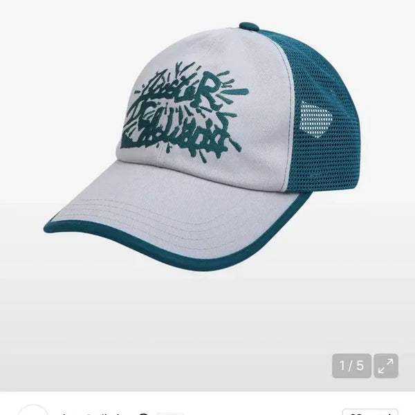 [BUNJANG] Slow Acid Booster Mesh Panel Ball Cap Green / 슬로우애시드 - 부스터 매쉬 패널 볼캡