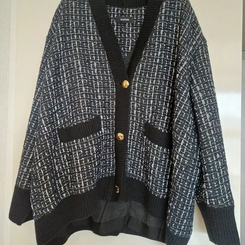 [BUNJANG] System Glitter Line Cardigan / 시스템 글리터 라인 가디건