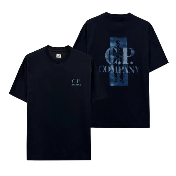 [BUNJANG] CP Company Comfort Logo Short Sleeve T-Shirt Navy Cotton 100% / [새상품정품]  CP컴퍼니 컴포트 로고 반팔 티셔츠 20CMTS143A