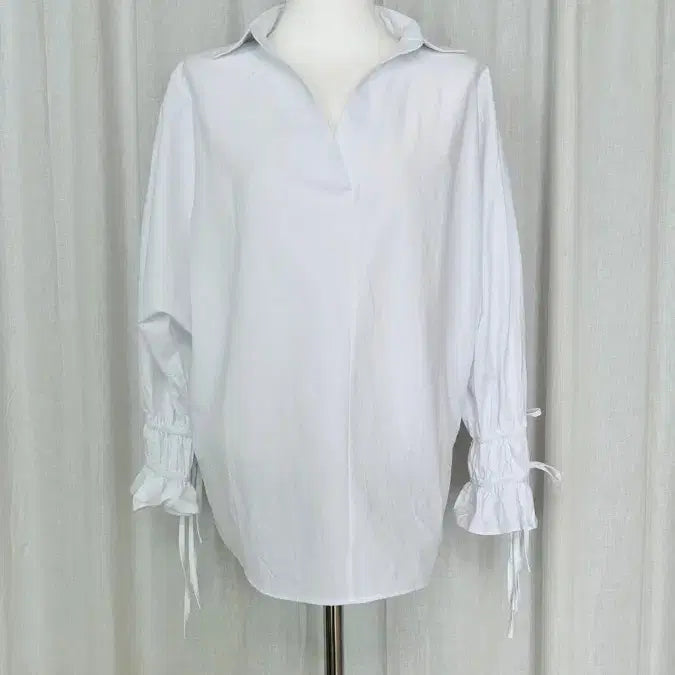[BUNJANG] White Shirring Blouse / 새상품// 화이트 셔링 블라우스