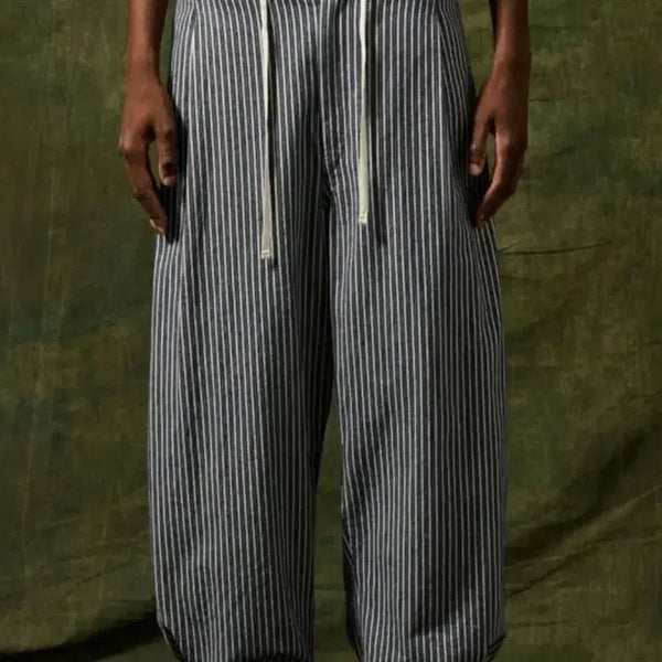 [BUNJANG] Headmainer x Customellow Indigo Stripe Pants / (82)헤드메이너x 커스텀멜로우 인디고 스트라이프 주도 팬츠