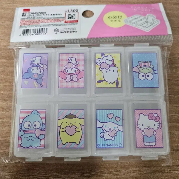 [BUNJANG] Sanrio Characters 8-Compartment Storage Case / 산리오 캐릭터즈 8구 소품 케이스
