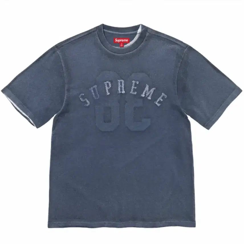[BUNJANG] Supreme Overprint Short Sleeve Top Navy / L 슈프림 오버프린트 숏슬리브 탑 네이비 - 25FW