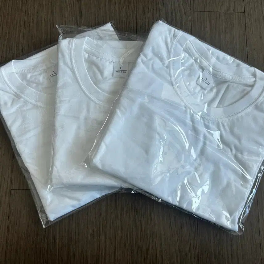[BUNJANG] Plain White T-Shirt (L) / 무지 면티 화이트 L (새상품) 1D1B-3