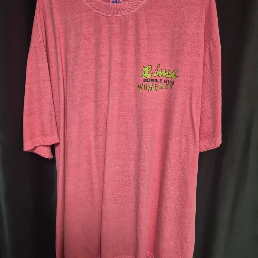 [BUNJANG] Pigment Cotton Short Sleeve T-Shirt - Pink / 새상품 피그먼트 원단 핑크색 반팔 티셔츠