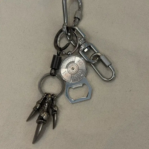[BUNJANG] Lunar Orbit Handmade Metal Keyring with Moon Phase Opener / Lunar Orbit Keyring