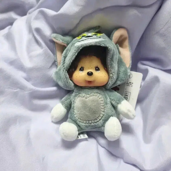 [BUNJANG] Monchhichi Tom and Jerry Plush Keychain / 몬치치 톰과제리 인형키링