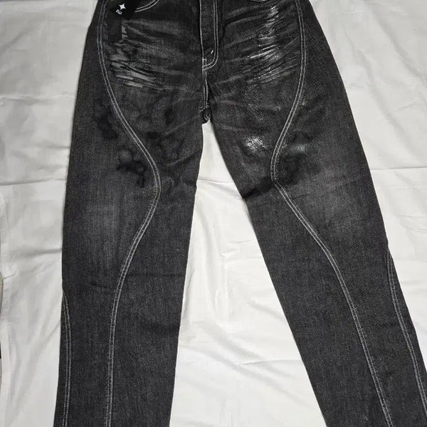 [BUNJANG] Levi's x PLU Rubber Coated Black Jeans Size 30 / 리바이스 x PLU 러버코팅 블랙진 30