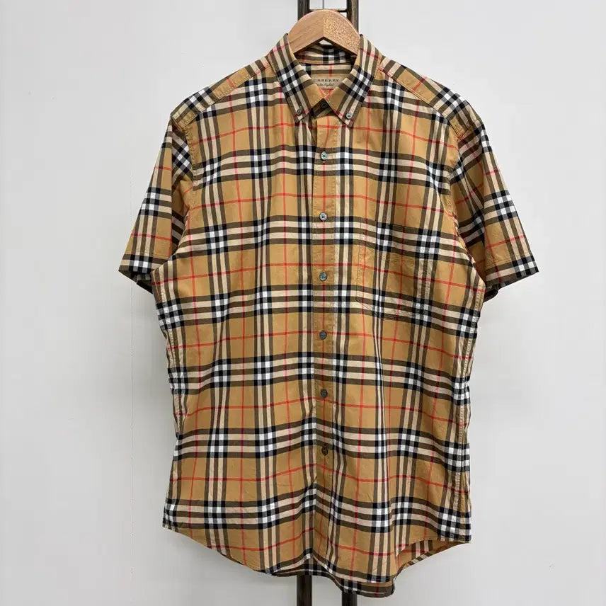 [BUNJANG] Burberry Check Short Sleeve Shirt / [L]버버리 체크 반팔 셔츠