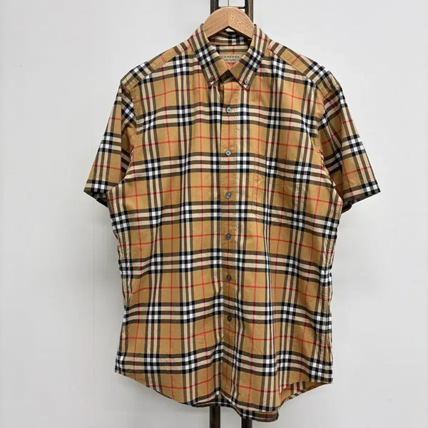 [BUNJANG] Burberry Check Short Sleeve Shirt / [L]버버리 체크 반팔 셔츠