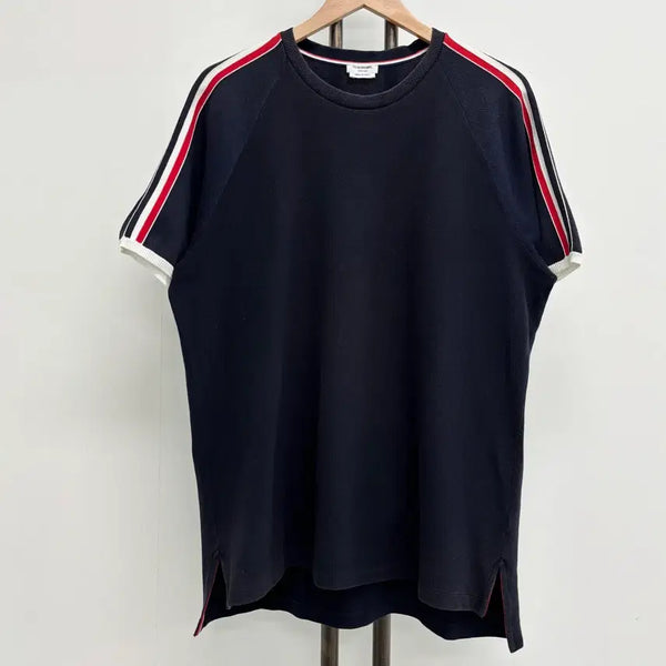 [BUNJANG] Thom Browne Three Stripe T-Shirt Navy Size 4 / [4]톰브라운 삼선라인 반팔티