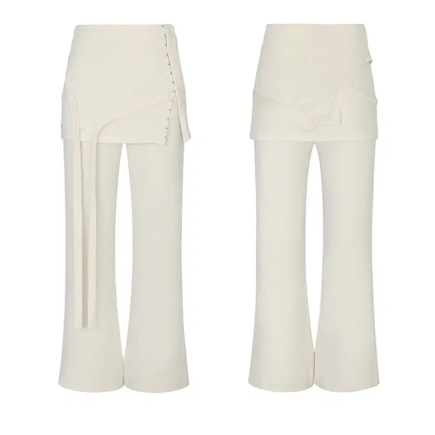 [BUNJANG] Pain or Pleasure Hook Layered Pants Cream / [새상품]페인오어플레져 후크 레이어드 팬츠