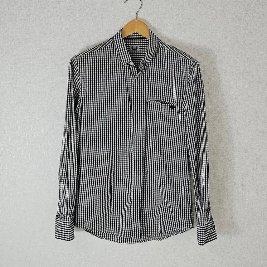[BUNJANG] Adolfo Dominguez Gingham Check Zipper Shirt Jacket / 아돌포 도밍게즈 디자이너 지퍼 셔츠 자켓 깅엄 체크 S 95