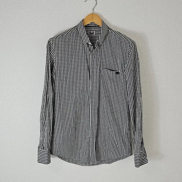 [BUNJANG] Adolfo Dominguez Gingham Check Zipper Shirt Jacket / 아돌포 도밍게즈 디자이너 지퍼 셔츠 자켓 깅엄 체크 S 95