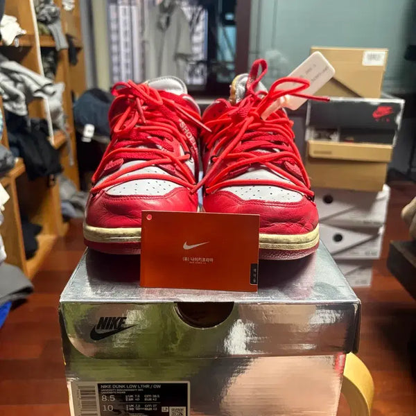[BUNJANG] Off-White x Nike Dunk Low Red (265mm) / 오프화이트 나이키 덩크 265사이즈