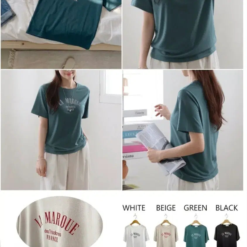 [BUNJANG] La Marque Printed Short Sleeve T-Shirt / 라 마르끄 프린팅 반팔 티셔츠