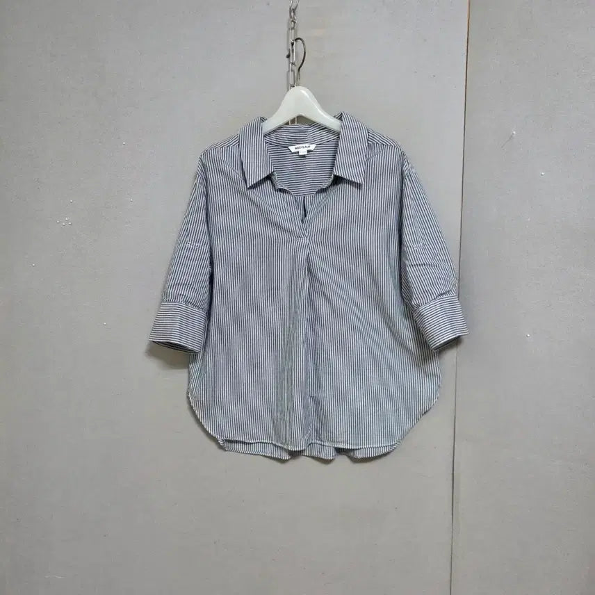[BUNJANG] Nice Claup 5-6 Sleeve Blouse Navy 55 / 나이스클랍  5부 6부정소매 블라우스 55 n5507