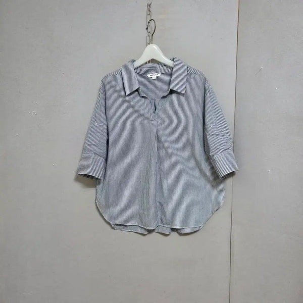 [BUNJANG] Nice Claup 5-6 Sleeve Blouse Navy 55 / 나이스클랍  5부 6부정소매 블라우스 55 n5507