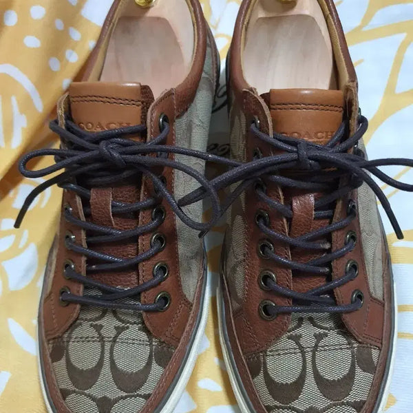 [BUNJANG] Coach Signature Leather Men's Sneakers US 9D (265-270) / COACH 코치 가죽 남자 US 9D(265-270)