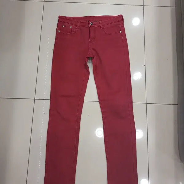 [BUNJANG] Red Pants Size 26 / 26사이즈 빨강색 팬츠 바지 기모안감 중고 허리38총94밑단15앞밑위21