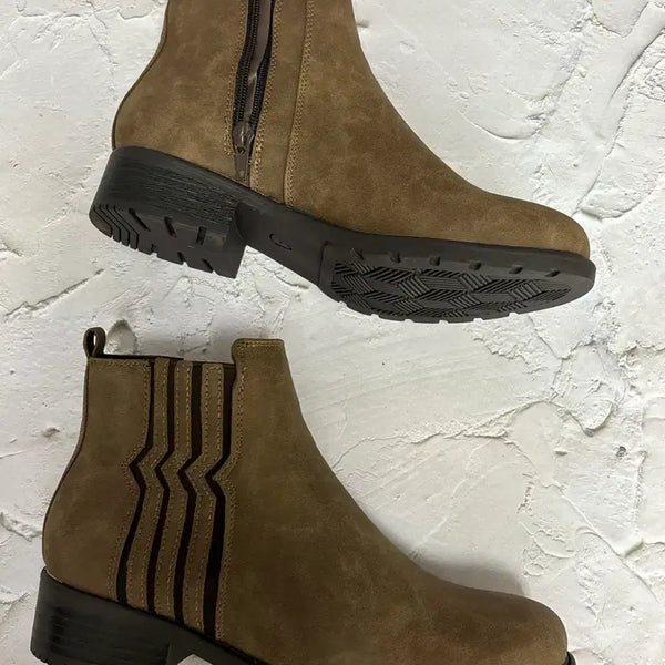 [BUNJANG] Brown Ankle Boots Heel Women's Size 235 / 브라운 앵클 부츠 힐 여성용 235