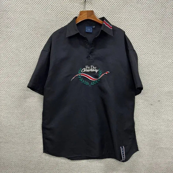 [BUNJANG] Romantic Crown Short Sleeve Shirt M / 로맨틱크라운 반팔 셔츠 M D02998