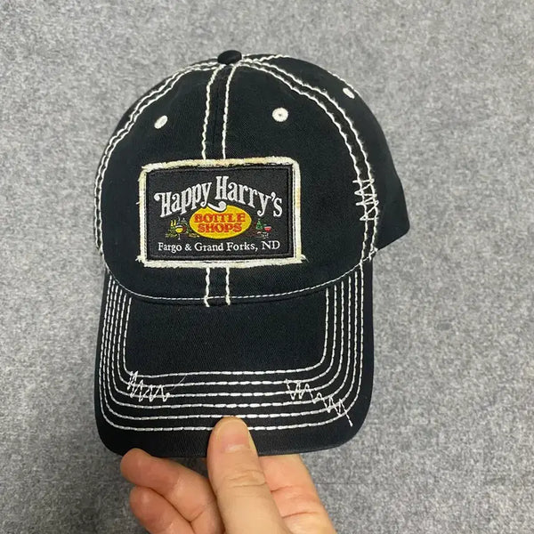 [BUNJANG] Happy Harry's Commemorative Washed Cotton Baseball Cap / 미국 빈티지 워시디 Happy Harry's기념볼캡 블랙