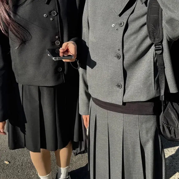[BUNJANG] ROUG Set-up Black M Jacket Skirt Set / 로우그 셋업 블랙 M (따로도 구매가능)